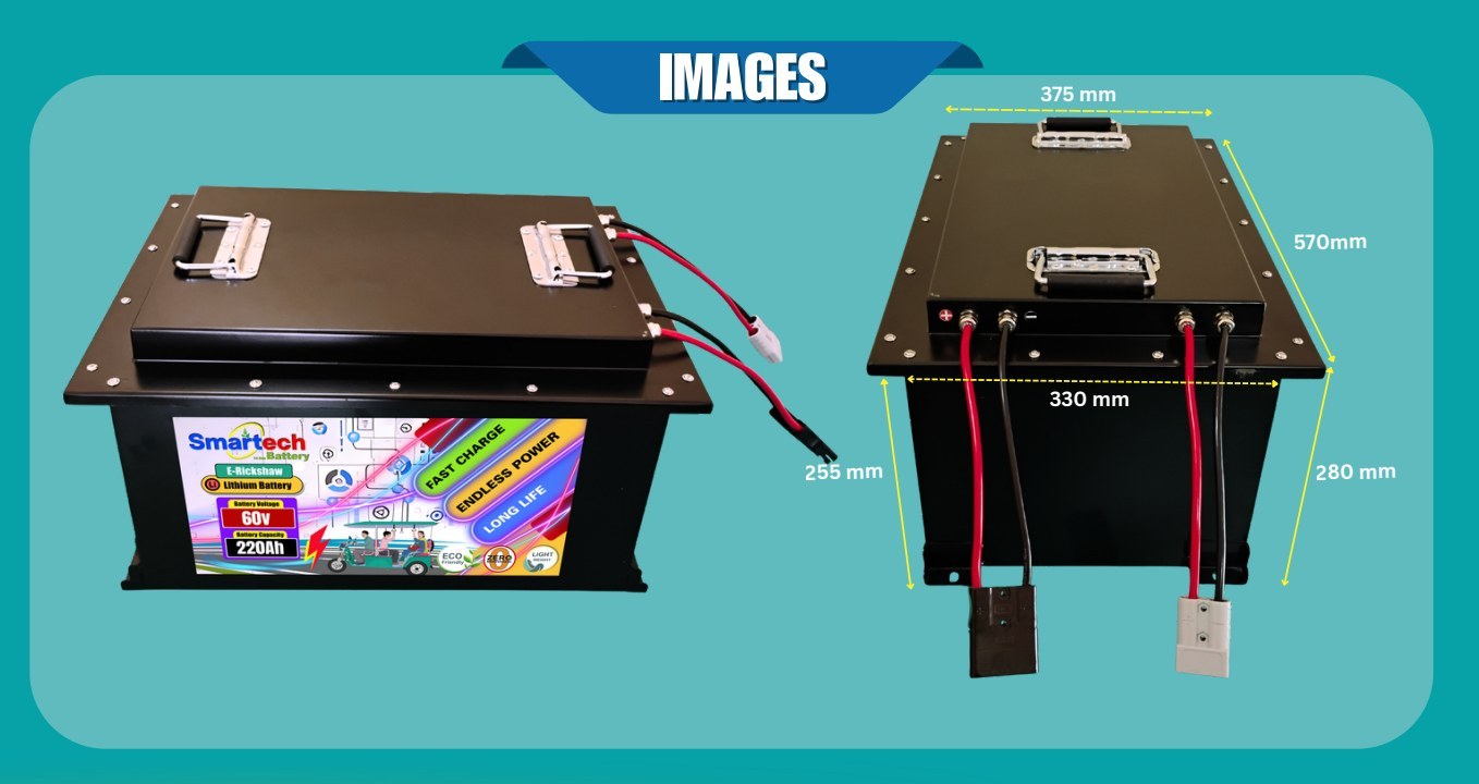 60V 220Ah Lithium E-Rickshaw Battery - photo 1
