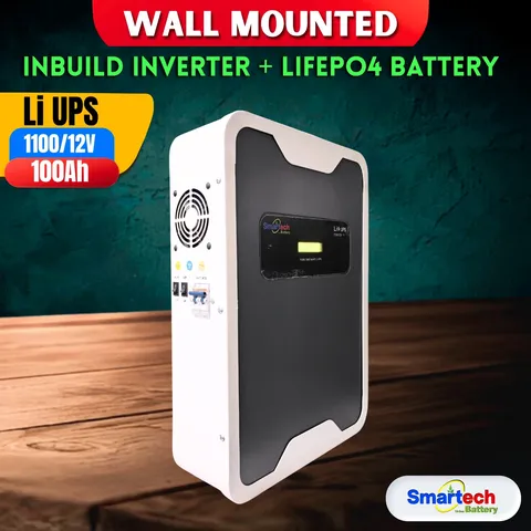Li UPS 1100/12V Wall-Mounted Inverter + 100Ah LiFePO4 - photo 1