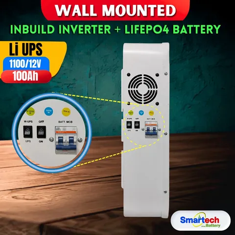 Li UPS 1100/12V Wall-Mounted Inverter + 100Ah LiFePO4 - photo 3