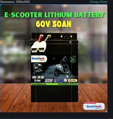60V 30Ah Lithium E-Scooter Battery - photo 1