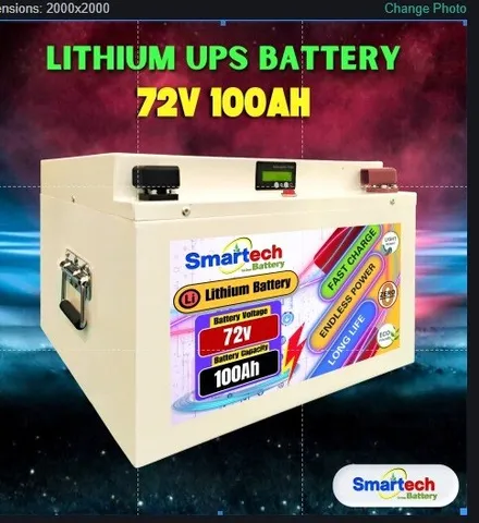 72V 100Ah Lithium UPS Battery - photo 1